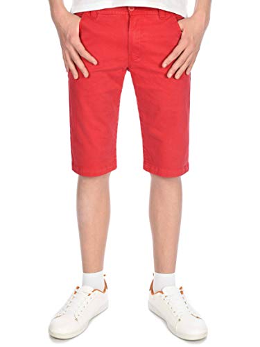 BEZLIT Kinder Kurze-Hose Jungen Chino-Shorts Capri-Shorts Bund Verstellbar Kinder-Shorts 30057 Rot 134 von BEZLIT