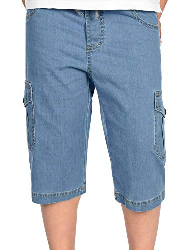 BEZLIT Kinder Kurze-Hose Jungen Jeans Cargo-Shorts Capri-Hose Bermuda-Shorts Gummibund 30056 Blau 104 von BEZLIT