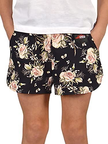 BEZLIT Kinder Mädchen Shorts Hot Pants Kurze Hose 30335 Schwarz-Blume 140/146 von BEZLIT