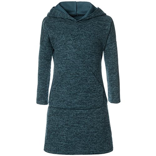 BEZLIT Mädchen Pullover Kleid Long Tunika Langarm Kapuze 21579 Grün Größe 104 von BEZLIT