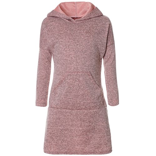 BEZLIT Mädchen Pullover Kleid Long Tunika Langarm Kapuze 21579 Rosa Größe 104 von BEZLIT