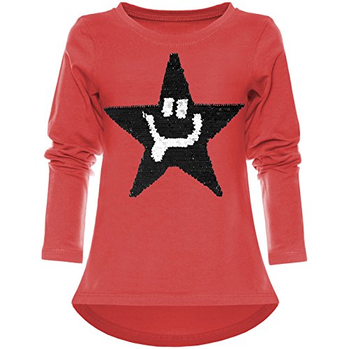 BEZLIT Mädchen Pullover Sweatshirt Wende Pailletten 21897 Rot 104 von BEZLIT