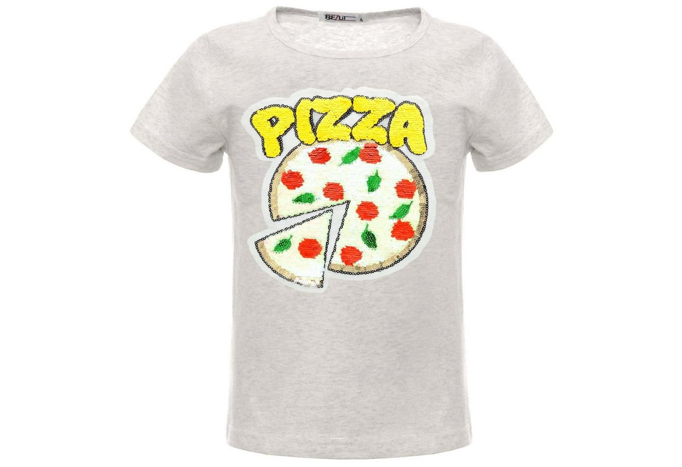 BEZLIT Paillettenshirt Mädchen T-Shirt Wende Pailletten mit PIZZA Motiv (1-tlg) mit Wendepailletten von BEZLIT