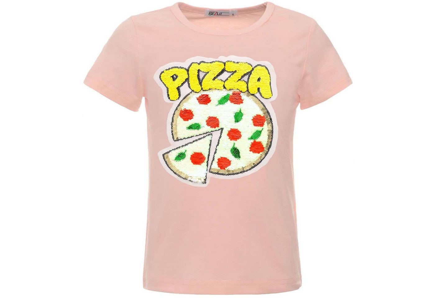 BEZLIT Paillettenshirt Mädchen T-Shirt Wende Pailletten mit PIZZA Motiv (1-tlg) mit Wendepailletten von BEZLIT