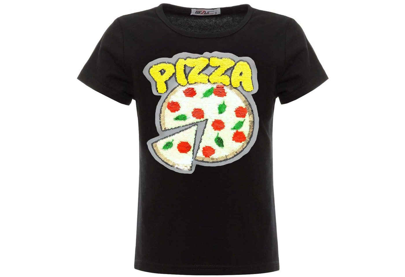 BEZLIT Paillettenshirt Mädchen T-Shirt Wende Pailletten mit PIZZA Motiv (1-tlg) mit Wendepailletten von BEZLIT