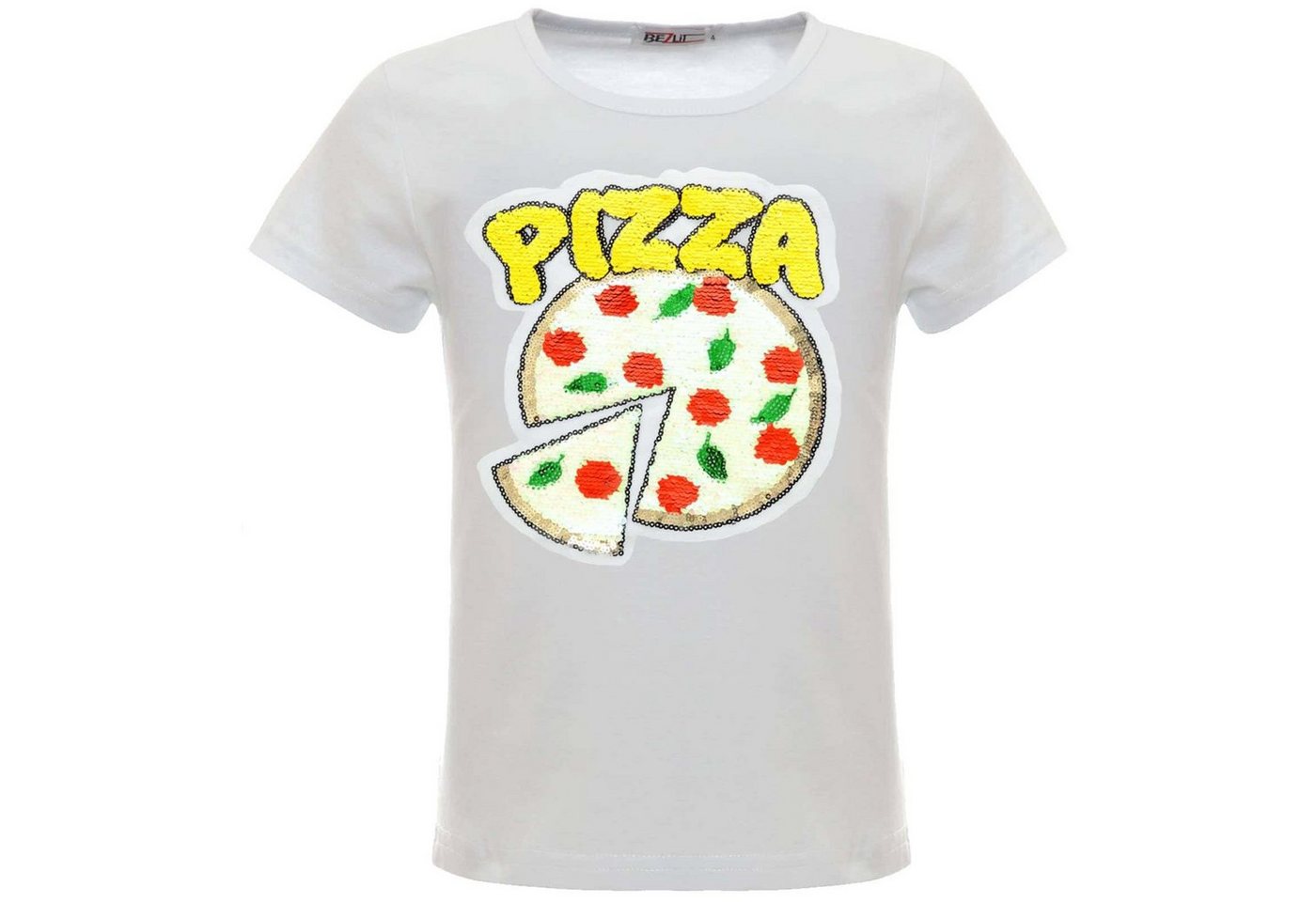 BEZLIT Paillettenshirt Mädchen T-Shirt Wende Pailletten mit PIZZA Motiv (1-tlg) mit Wendepailletten von BEZLIT