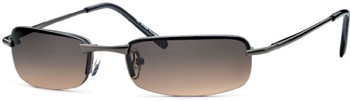 BEZLIT Rechteckbrille Herren Sonnenbrille Streetfighter Fliegerbrille Sportlich B414 Braun Eloxiert von BEZLIT