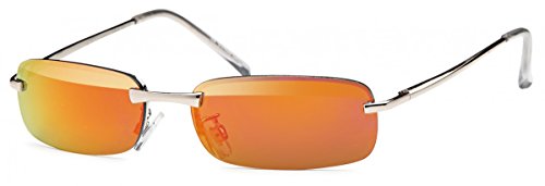 BEZLIT Rechteckbrille Herren Sonnenbrille Streetfighter Fliegerbrille Sportlich B414 Rot von BEZLIT