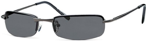 BEZLIT Rechteckbrille Herren Sonnenbrille Streetfighter Fliegerbrille Sportlich B414 Schwarz Eloxiert von BEZLIT