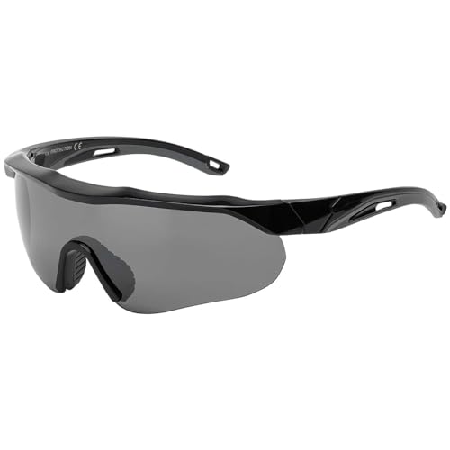 BEZLIT Sport Sonnen Brillen Biker Herren Damen Verspiegelt 30581 Schwarz von BEZLIT