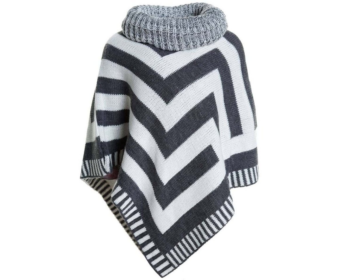 BEZLIT Strickcape Mädchen Poncho mit Schalkragen 20193 (1-tlg) Rollkragen Poncho von BEZLIT