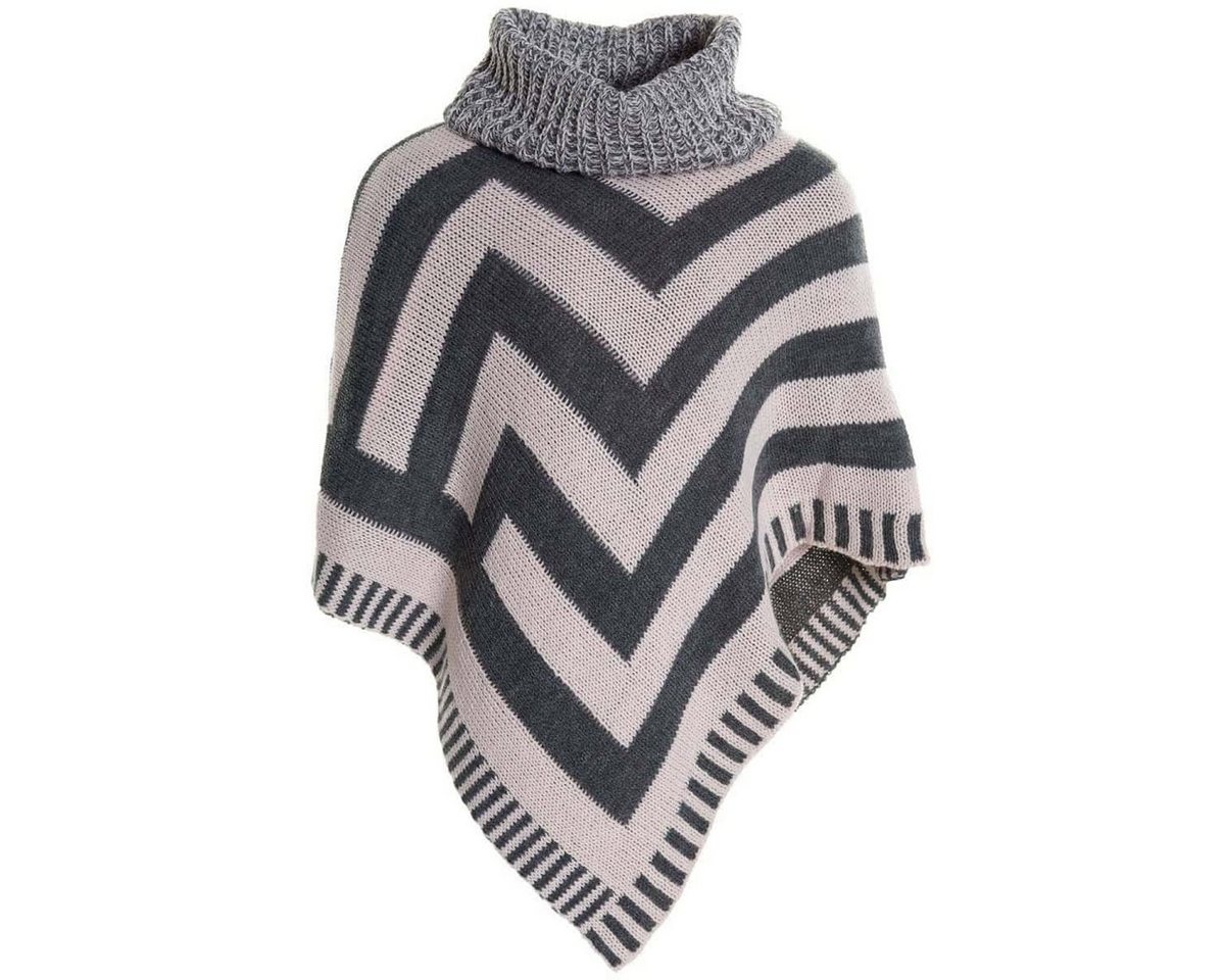 BEZLIT Strickcape Mädchen Poncho mit Schalkragen 20193 (1-tlg) Rollkragen Poncho von BEZLIT