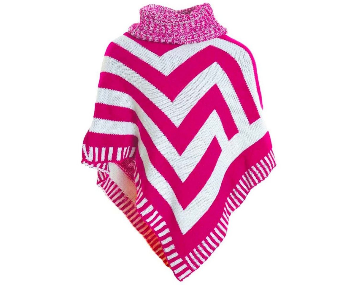 BEZLIT Strickcape Mädchen Poncho mit Schalkragen 20193 (1-tlg) Rollkragen Poncho von BEZLIT