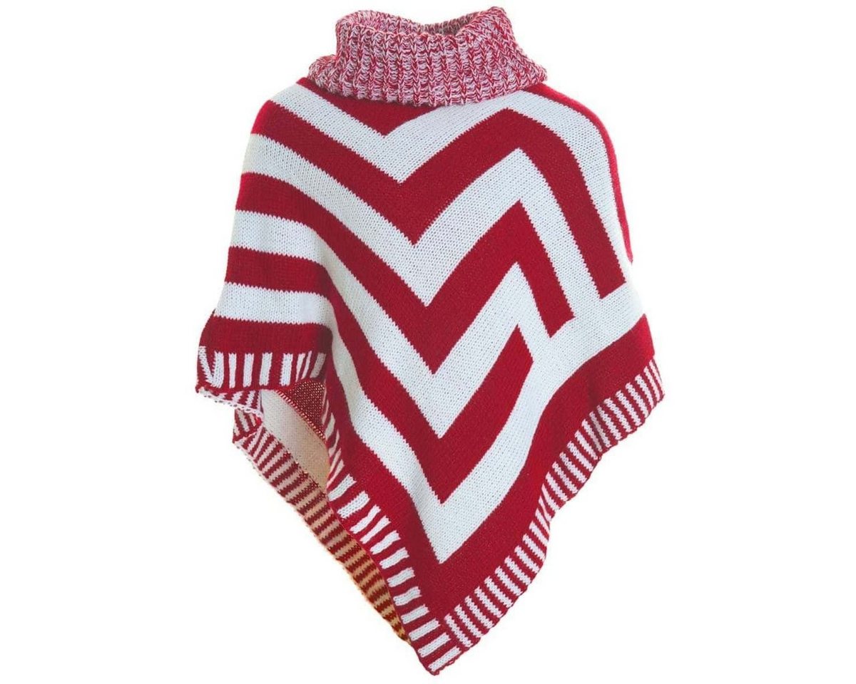 BEZLIT Strickcape Mädchen Poncho mit Schalkragen 20193 (1-tlg) Rollkragen Poncho von BEZLIT