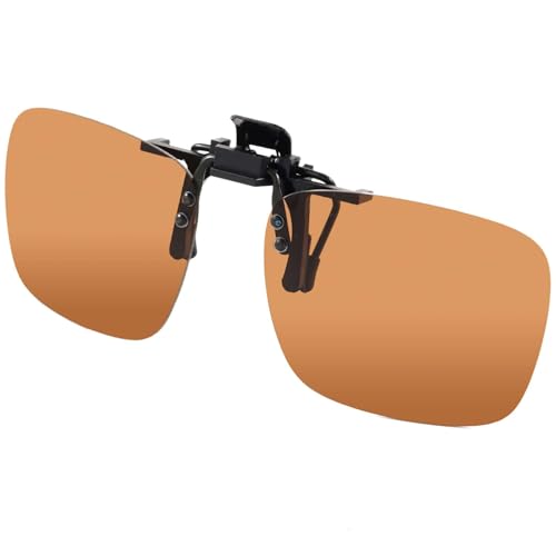 Damen Herren Brillen Aufsatz Clip On Un-Polarisiert 30599 Braun von BEZLIT