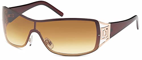 Damen Monoscheiben Sonnen Brille Retro B552 Hell Braun von BEZLIT