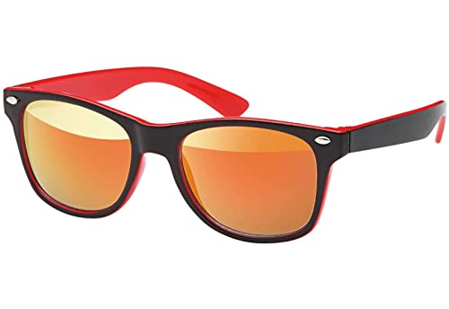 Jungen Kinder Sonnen Brille Designer Modern Cool Abgefahren Rot/Schwarz/Gelb von BEZLIT