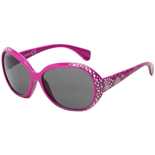 Mädchen Kinder Sonnen Brille Katzen Augen Stil 30552 Pink-Rose von BEZLIT