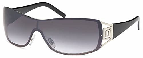 Sonnenbrille Monoscheiben Brille Damen Herren Sonnenbrillen Retro B552 Schwarz von BEZLIT