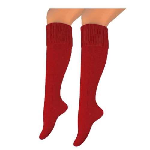 BF Souvenirs modische Damen und Herren Trachtenstrümpfe Wanderstrümpfe Wandersocken Kniestrümpfe mit edlem Strickmuster Zopfmuster kniehoch von BF Souvenirs