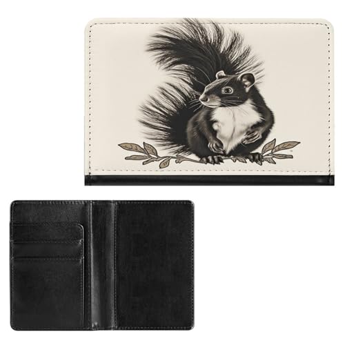 Reisepasshülle, elegant, Stinktierdruck, schlanke Reisepasshülle für Damen und Herren, Stil, Einheitsgröße, Reisepassschutz, Stil:, Einheitsgröße, Reisepassschutz von BFGWK