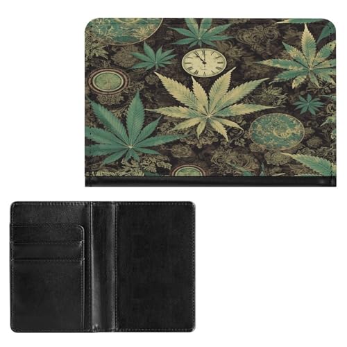 Reisepasshülle Elegance A Puff in Time Weed Printing Reisepasshülle Slim Travel Passport Wallet für Damen Herren Stil, Einheitsgröße, Reisepassschutz, Stil:, Einheitsgröße, Reisepassschutz von BFGWK