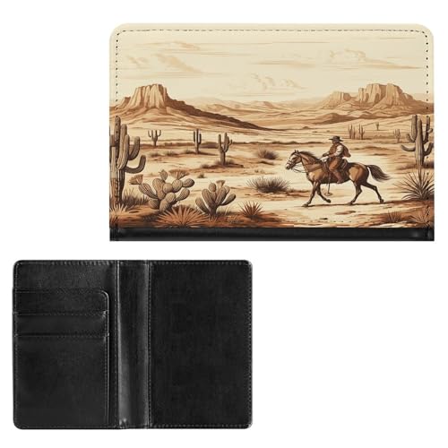 Reisepasshülle Elegance West Desert Horses Printing Passport Cover Slim Travel Passport Wallet für Damen Herren Stil, Einheitsgröße, Reisepassschutz, Stil:, Einheitsgröße, Reisepassschutz von BFGWK