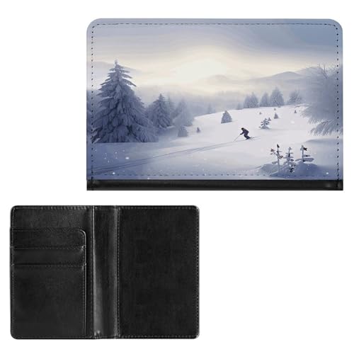 Reisepasshülle Eleganz, Winter, Skifahren, bedruckt, schlanke Reisepasshülle für Damen und Herren, Stil, Einheitsgröße, Reisepassschutz, Stil:, Einheitsgröße, Reisepassschutz von BFGWK
