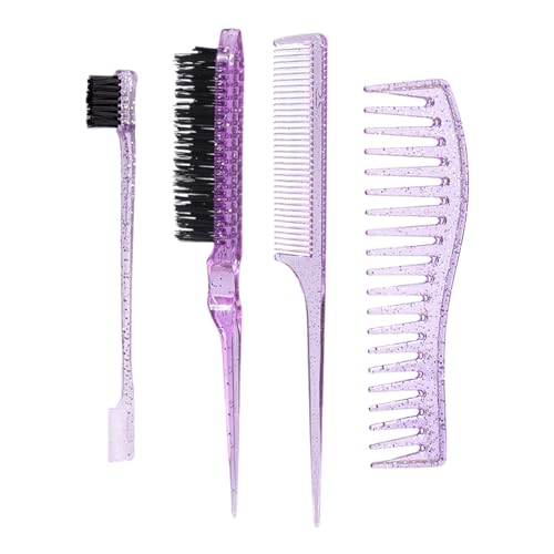 4-teiliges Haarpflegeset Für Damen Und Herren Breiter Zahn Styling Kamm Borstenbürste Doppelseitige Bürste Kämmbürsten von BFLKY