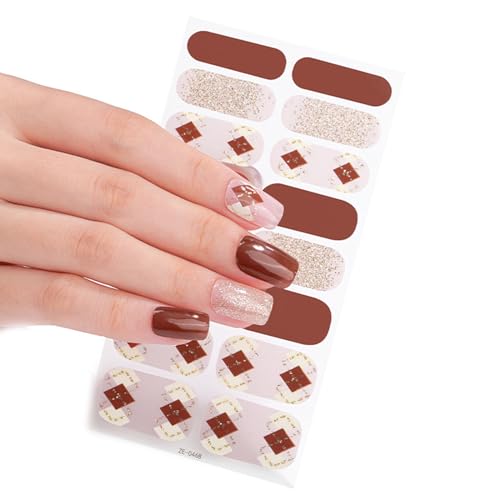 Glitzernde Nagelfolien Für Frauen Nagellackstreifen Selbstklebende Nagellack Aufkleber Fingernagel Maniküre Aufkleber von BFLKY