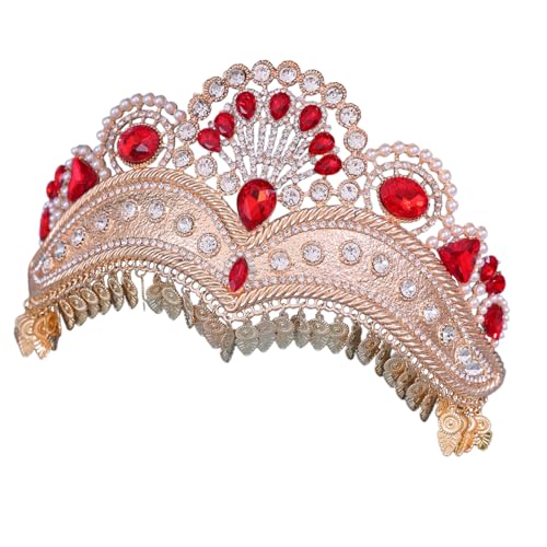 Handgefertigte Kronen-Tiaras mit schimmernden Strasssteinen, Kopfschmuck für Hochzeitszeremonie, funkelnde Kristalle, Braut-Haarschmuck von BFLKY