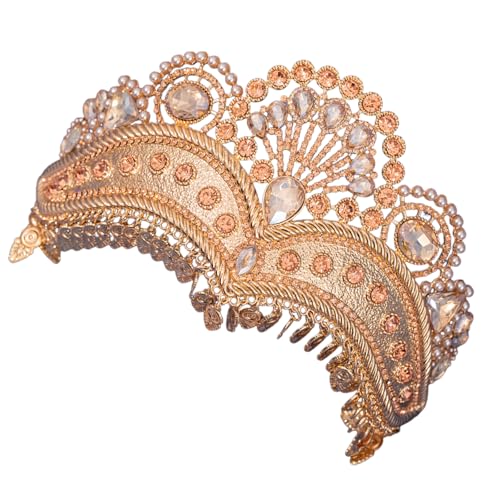 Handgefertigte Kronen-Tiaras mit schimmernden Strasssteinen, Kopfschmuck für Hochzeitszeremonie, funkelnde Kristalle, Braut-Haarschmuck von BFLKY