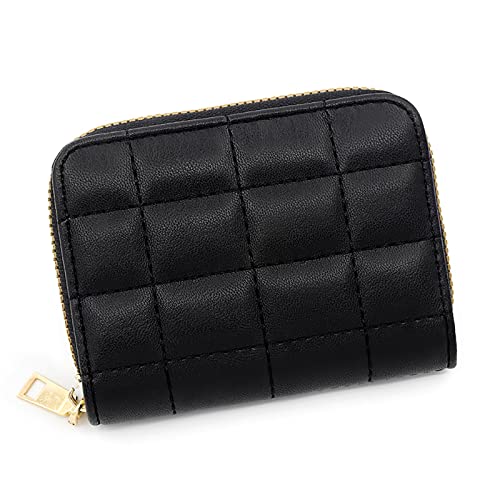 BFNDSSEOU Pu Lederkarte und Münzbox Card Pouch Zip Money Clip Coin Purse Multicolor 10.5x2.5x8cm(Noir) von BFNDSSEOU
