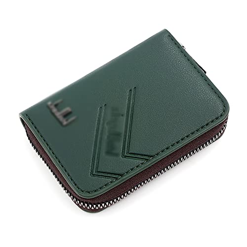 BFNDSSEOU Pu Lederkarte und Münzbox Card and Coin Holder 7.5x11x2.5cm Multicolor for Men and Women(Green) von BFNDSSEOU