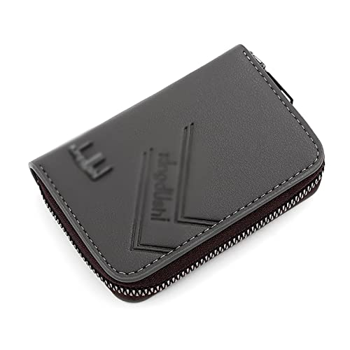 BFNDSSEOU Pu Lederkarte und Münzbox Card and Coin Holder 7.5x11x2.5cm Multicolor for Men and Women(Grey) von BFNDSSEOU