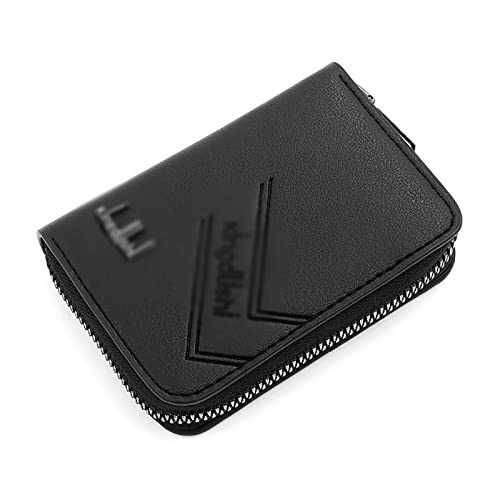 BFNDSSEOU Pu Lederkarte und Münzbox Card and Coin Holder 7.5x11x2.5cm Multicolor for Men and Women(Noir) von BFNDSSEOU