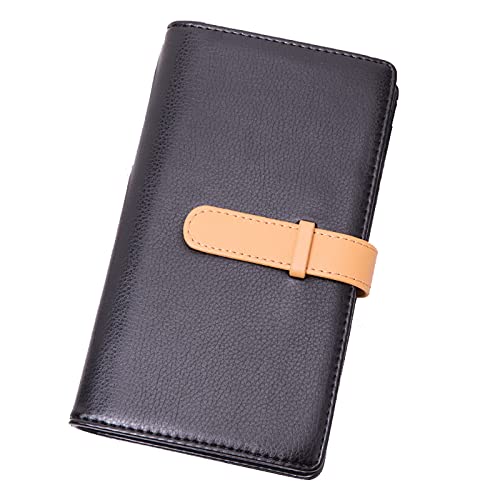 BFNDSSEOU Pu Lederkarte und Münzbox PU Leather Business Multi-Card Holder for Men Women, 20x12x2.5cm, Multicolor(Noir) von BFNDSSEOU