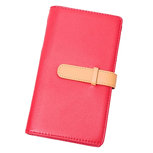 BFNDSSEOU Pu Lederkarte und Münzbox PU Leather Business Multi-Card Holder for Men Women, 20x12x2.5cm, Multicolor(Red) von BFNDSSEOU