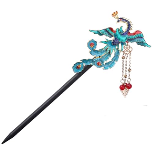 China schlägt Cloisonne Haarschmuck Antiker Stil Haarnadeln Quaste Holz Haarnadeln Hanfu Kopfbedeckung von BFNDSSEOU