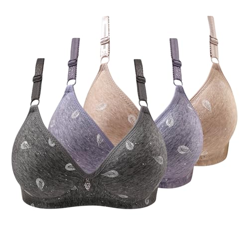 3er Pack BHS Damen ohne Bügel Push Up BH Set Frauen Atmungsaktiv Grosse Grössen Klassische BH mit verstellbarem Trägern Weich Bequem BHS Set Bustier Sport BH für Alltag Fitness Sport Outdoor von BFSWL