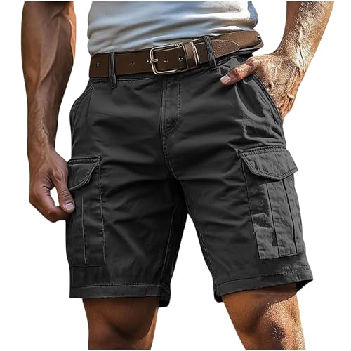 BFSWL Sporthose Herren Kurz mit Taschen Reißverschluss Cargo Shorts – Outdoor Knielang Cargohose von BFSWL