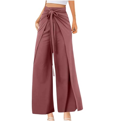 Prime to Day Angebote 2024 Yogahose Damen Lang Weite Bein Hose Baggy Freizeithose mit Schlitz Elegant Wickelhose zum Binden Leicht High Waist Stoffhose Lockere Passform Prime to Day Angebote 2024 Yogahose Damen Lang Weite Bein Hose Baggy Freizeithose mit Schlitz Elegant Wickelhose zum Binden Leicht High Waist Stoffhose Lockere Passform von BFSWL