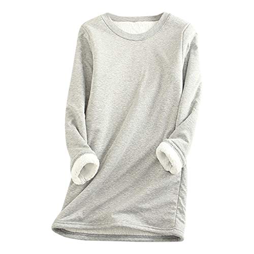 Teddy Fleece Pullover Damen Grosse Grössen Fleecepullover Einfarbig Sweatshirt Ohne Kapuze Langarm Warm Gefütterte Pulli Freizeit Winter Fleecepulli Basic Plüsch Langarmshirt Thermounterwäsche Teddy Fleece Pullover Damen Grosse Grössen Fleecepullover Einfarbig Sweatshirt Ohne Kapuze Langarm Warm Gefütterte Pulli Freizeit Winter Fleecepulli Basic Plüsch Langarmshirt Thermounterwäsche von BFSWL