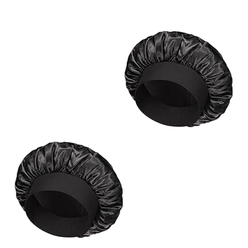 2 Stück Schlafhaube Seide,Seidenhaube Zum Schlafen,Schlafmütze Satin Bonnet Men,Verstellbare Schlafkappe Kopfbedeckung,Atmungsaktive Weiche Bonnets Sleep Cap,Haarschutz für Die Nacht Damen Mädchen von BFUZXY