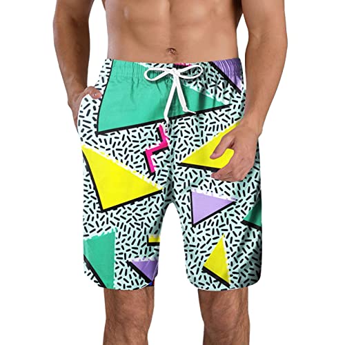 BFYSFBAIG Wassersport Kurze Hose Schnelltrocknend Herren 80er 90er Badeshorts Retro Fun Neuheit Sommer Party Shorts Mesh gefüttert schnell trocknend Badeshorts Camo Cargo Jogging Pants Hose von BFYSFBAIG