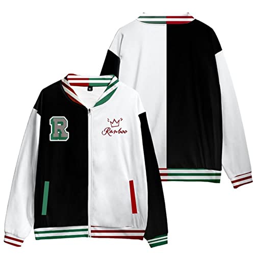 Ranboo Fashion New Logo Varsity Jacke DreamTeam SMP Merch, Reißverschluss, Wintermantel für Herren/Damen, Sweatshirt, merhfarbig, Medium von BGELAI