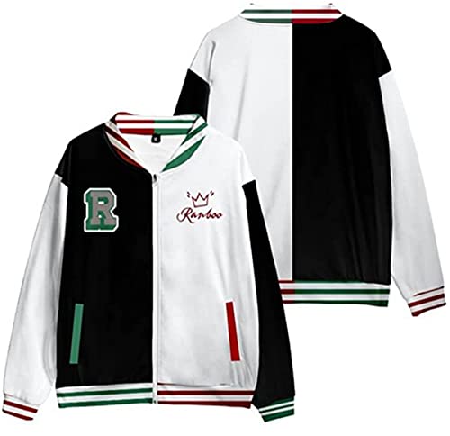 Ranboo Fashion New Logo Varsity Jacket DreamTeam SMP Merch Zipper Coat Winter Herren/Damen Sweatshirt Hoodies, merhfarbig, Large von BGELAI