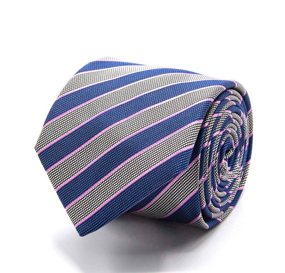 BGENTS Krawatte Gestreifte Seiden-Jacquard Krawatte Breit (8cm) von BGENTS