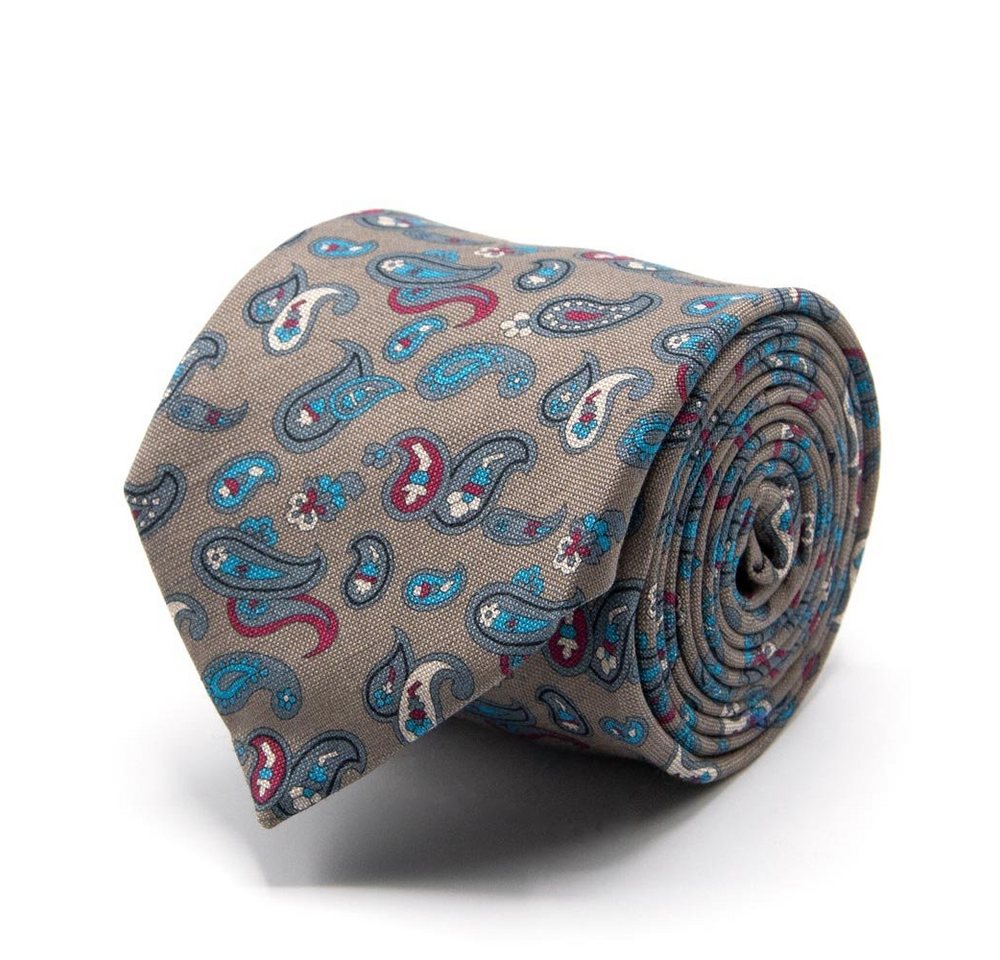 BGENTS Krawatte Krawatte aus Baumwoll-/Leinen-Gemisch mit Paisley-Muster Made in Italy von BGENTS
