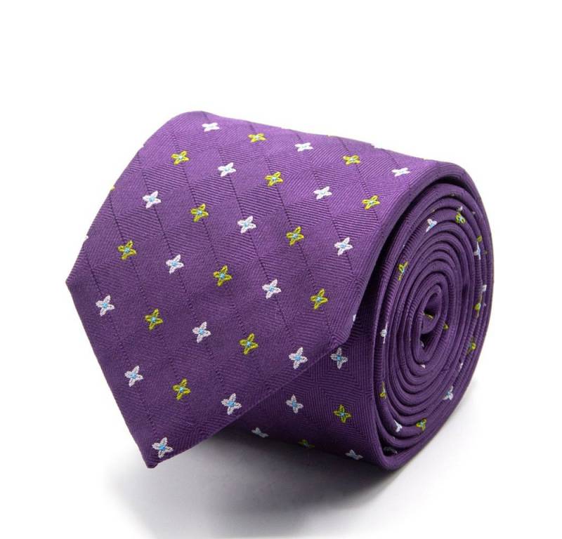 BGENTS Krawatte Seiden-Jacquard Krawatte mit Blüten-Muster Breit (8cm) von BGENTS